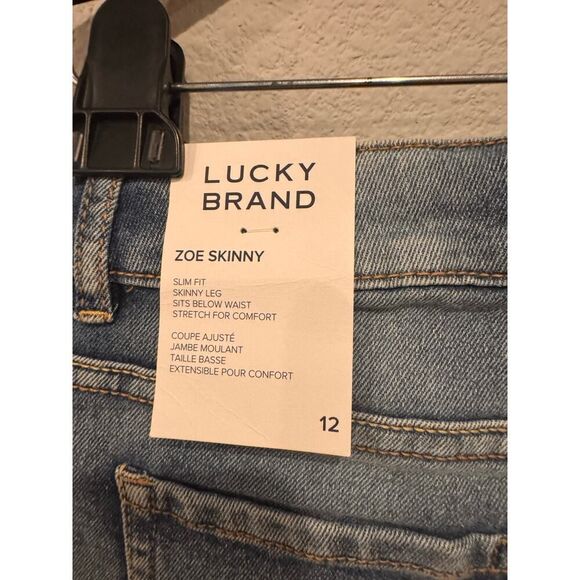 Lucky Brand Girl's Size 12 Low-Rise Zoe Skinny Distressed Denim Jeans Blue NWT - Picture 6 of 6